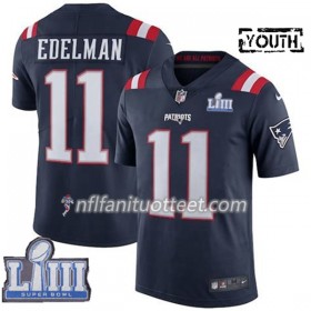 Lasten New England Patriots NFL Pelipaita Julian Edelman 11 Nike Sininen 2019 Super Bowl LIII